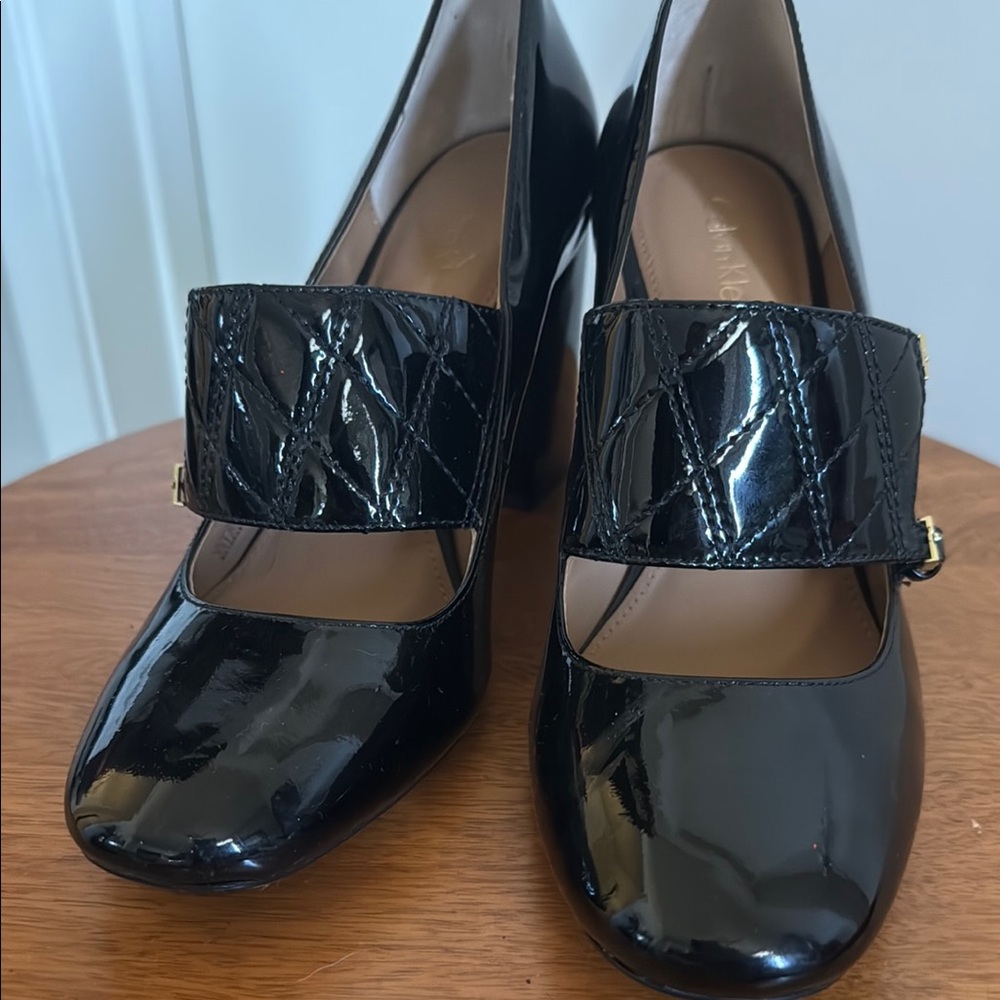 Calvin Klein Glossy Black Heels